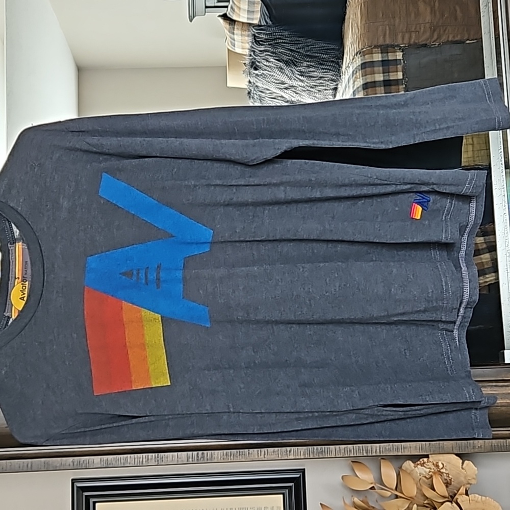 Aviator Nation long sleeve logo t-shirt. Size S